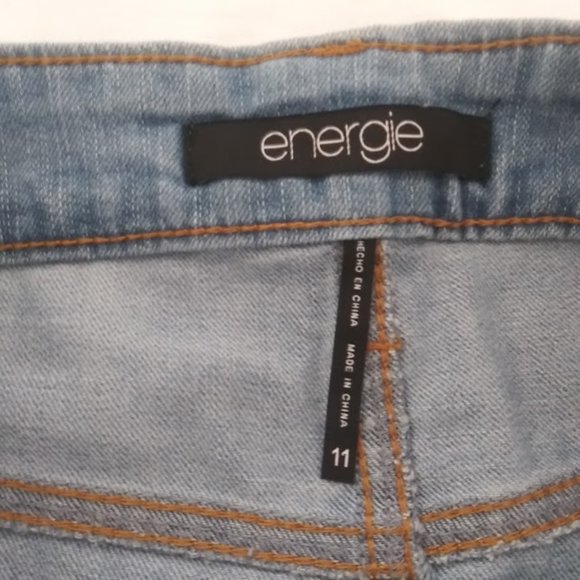 Energie women's size 11 light wash faux wrap skirt - Picture 14 of 16